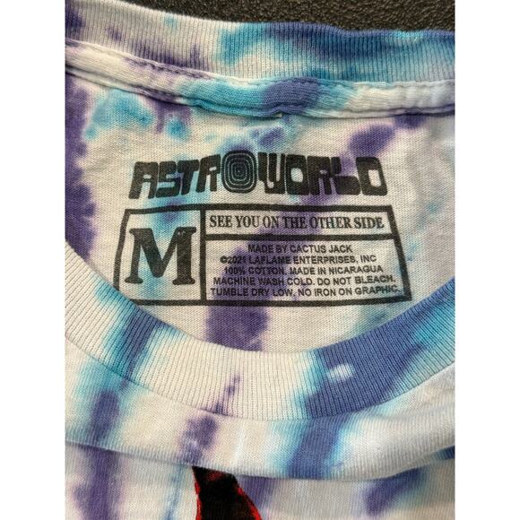 Cactus Jack by Travis Scott Flame Tee 'Tie Dye'–Astroworld Fest Astrofest 2021 - Picture 7 of 7